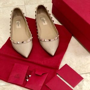 Valentino Rockstud flats - Color Poudre